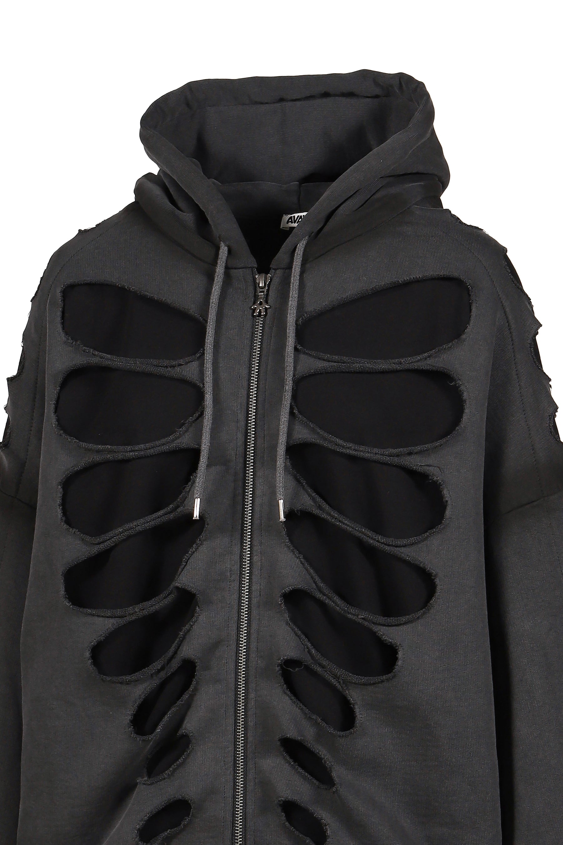 OS SHOULDERLESS HOODIE CUT-OUT BLACK / BLK 