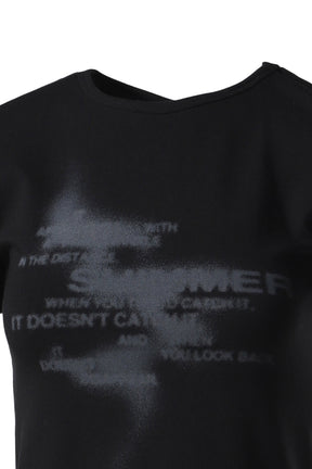 SHIMMER CROP T-SHIRT / BLK