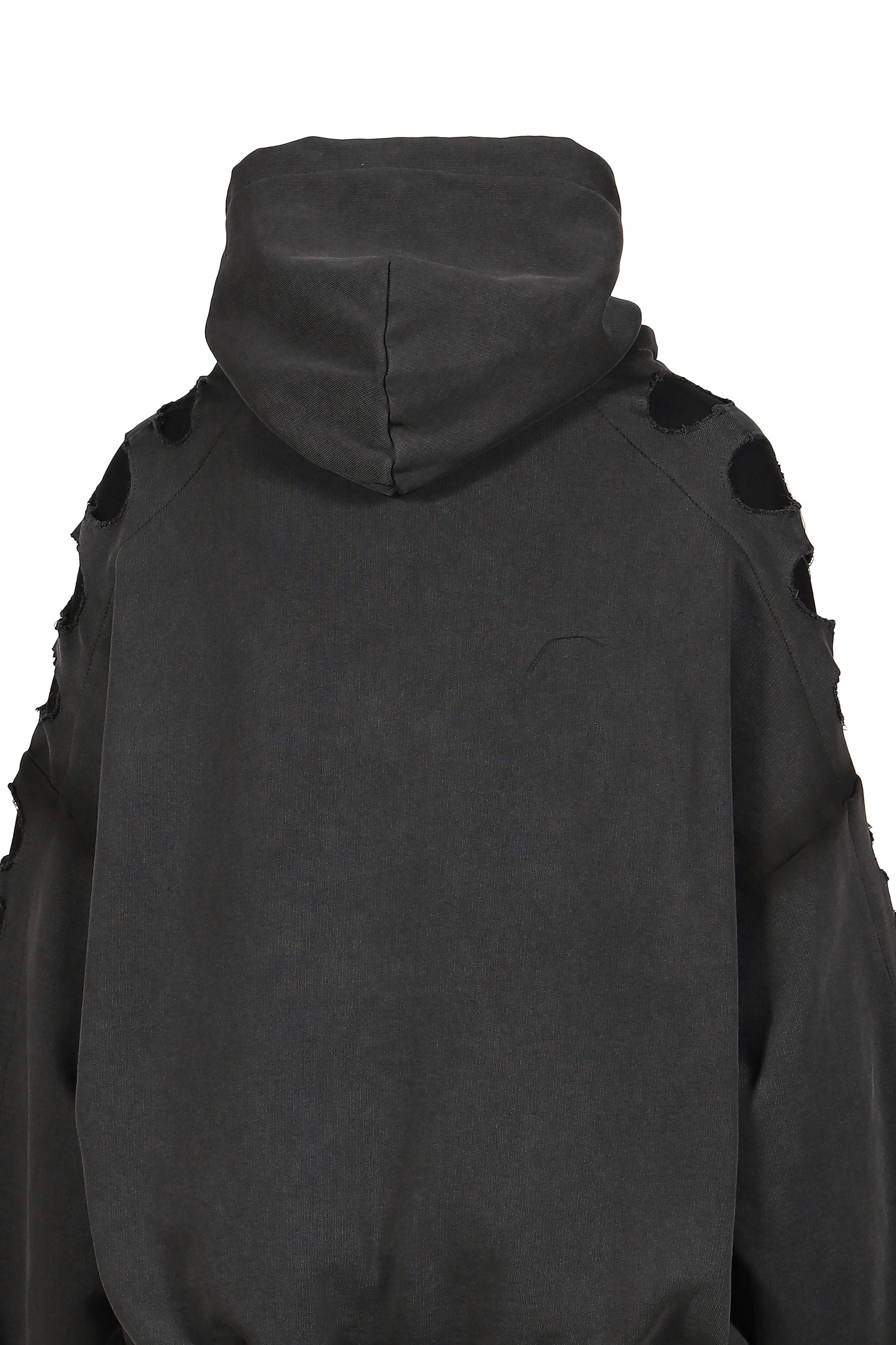 OS SHOULDERLESS HOODIE CUT-OUT BLACK / BLK 