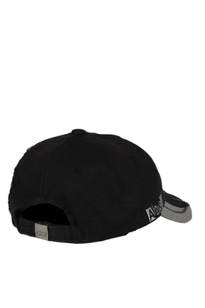 CAMOUFLAGE SPLIT PANELED CAP / BLK KHA