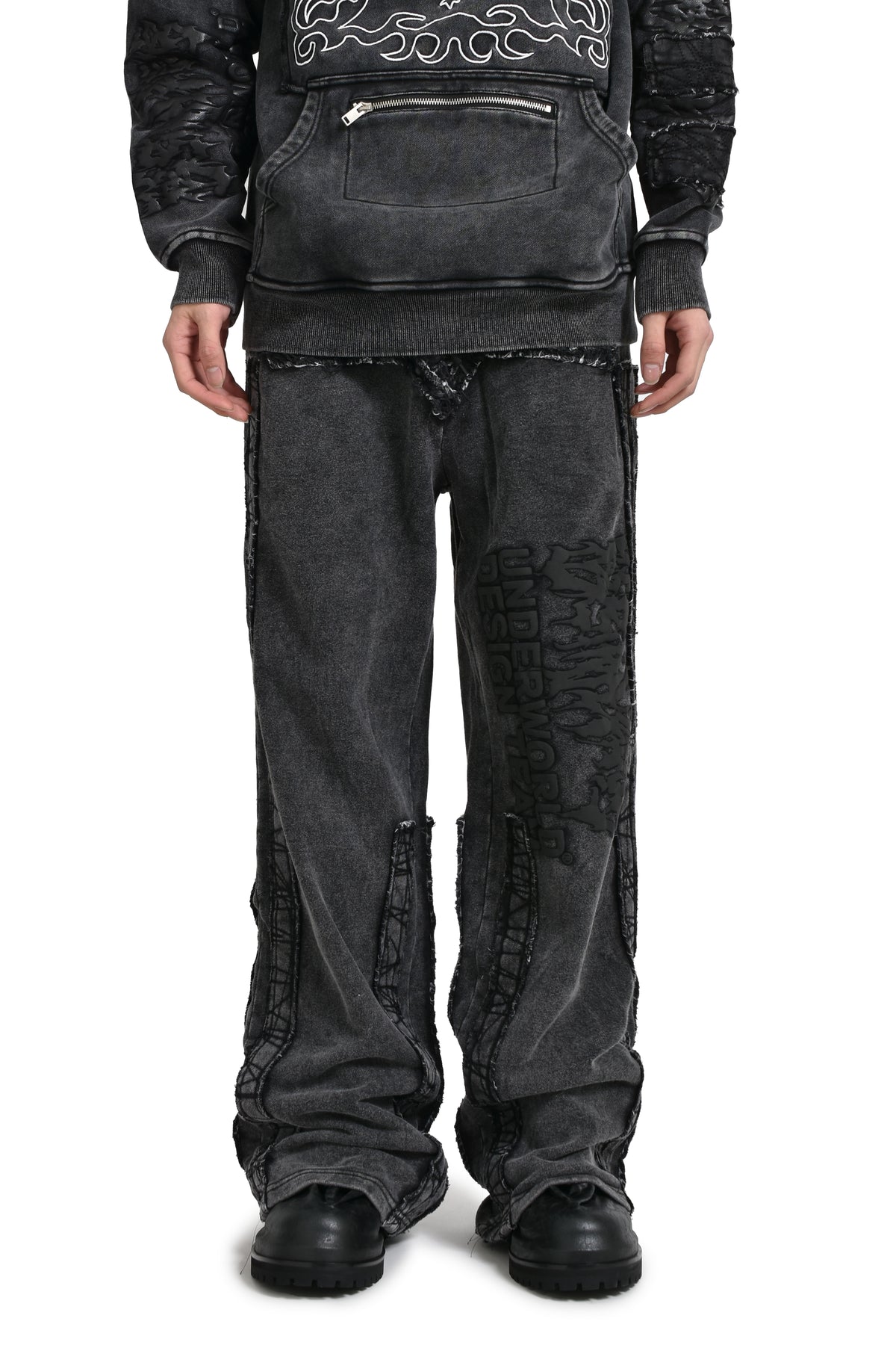 PENT PATCH SWEATPANTS / BLK