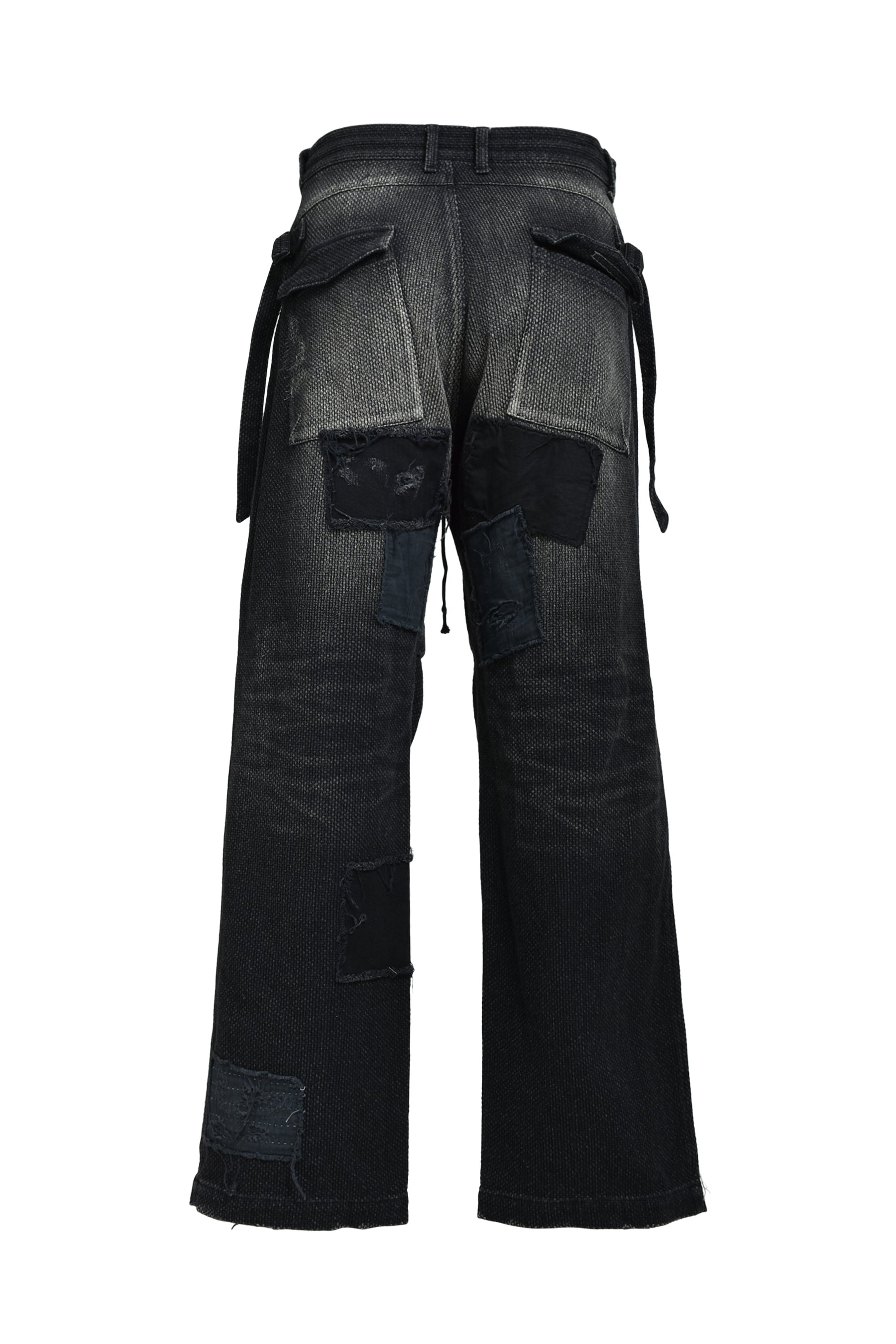 CRUST SASHIKO JACQUARD WIDE PANT / BLK