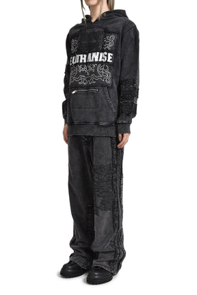 PENT PATCH SWEATPANTS / BLK