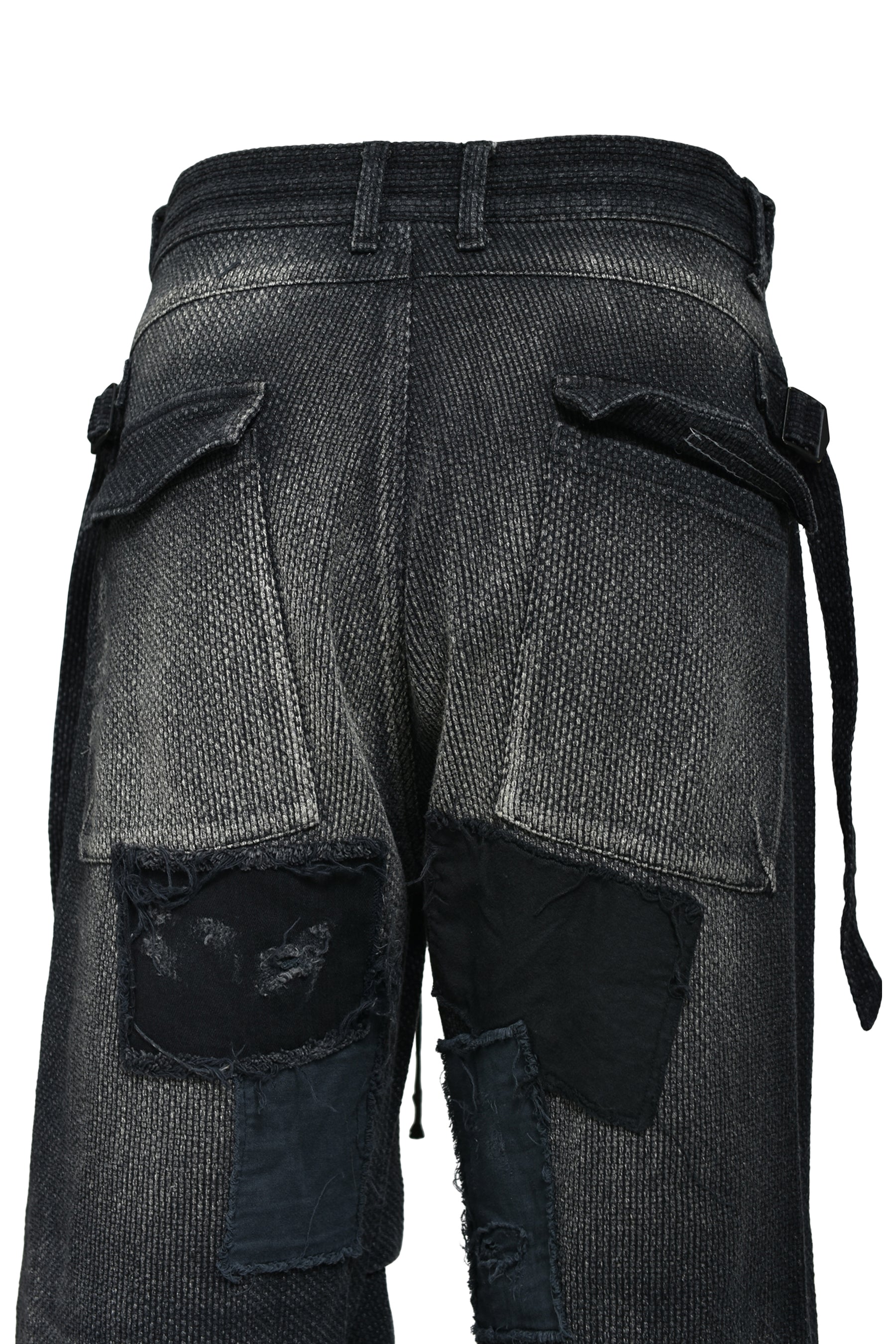 CRUST SASHIKO JACQUARD WIDE PANT / BLK