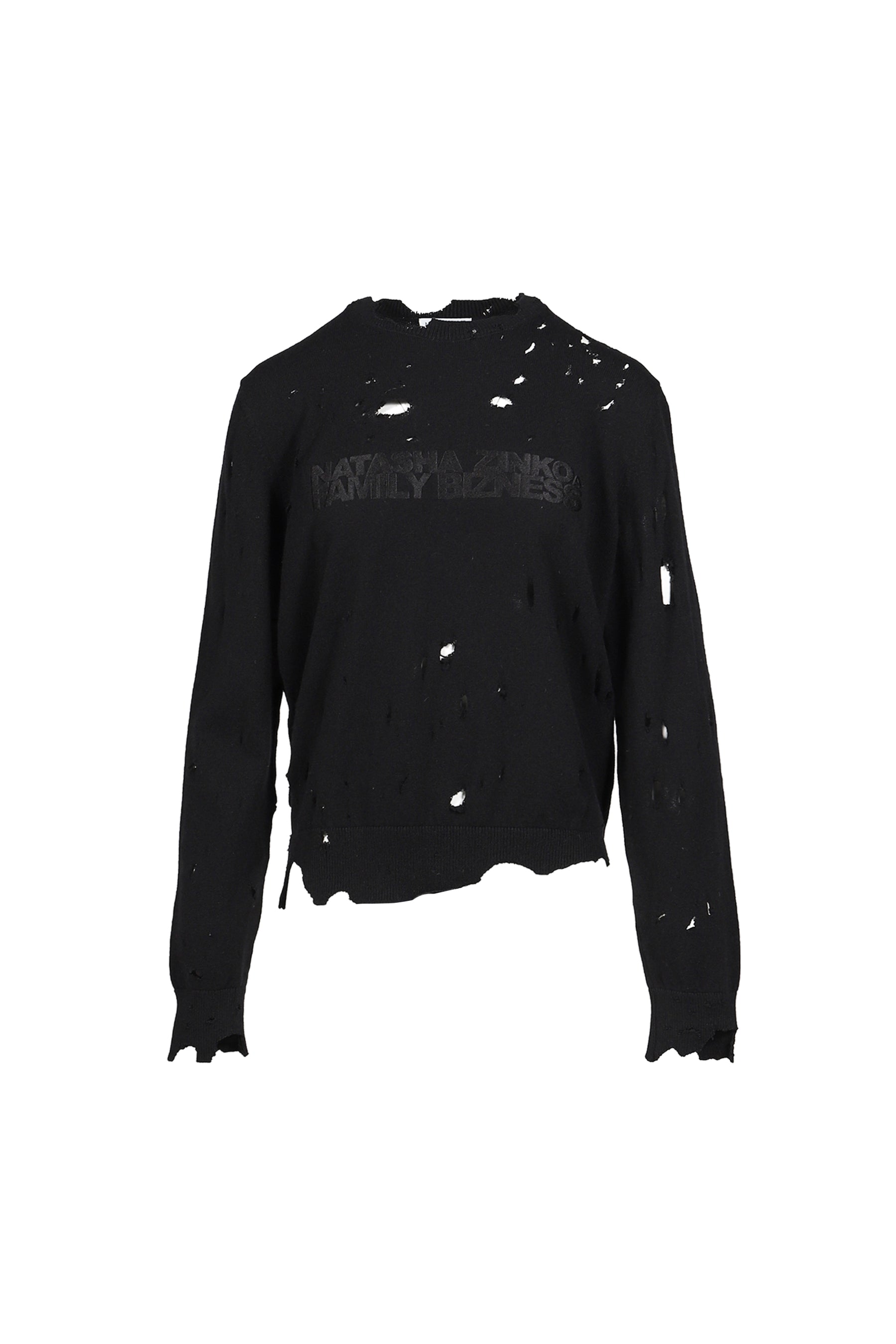 DISTRESSED JUMPER / BLK