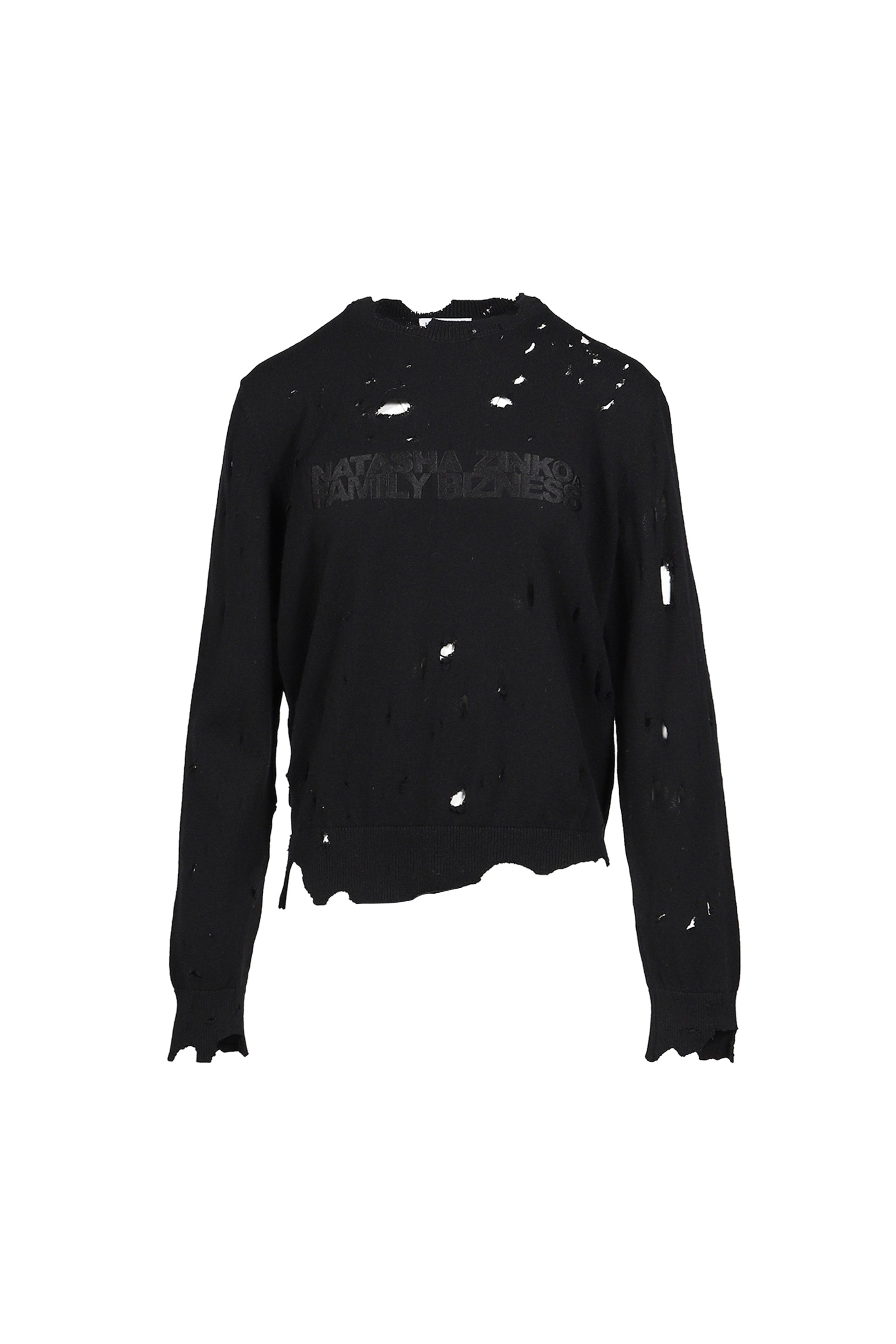 DISTRESSED JUMPER / BLK