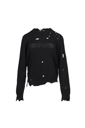 DISTRESSED JUMPER / BLK
