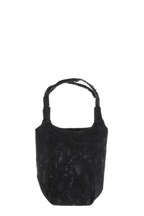 "ESCROC" CROSSBODY LEATHER BAG / BLK