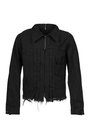 DECONSTRUCTED 1ST DENIM TRUCKER / BLK