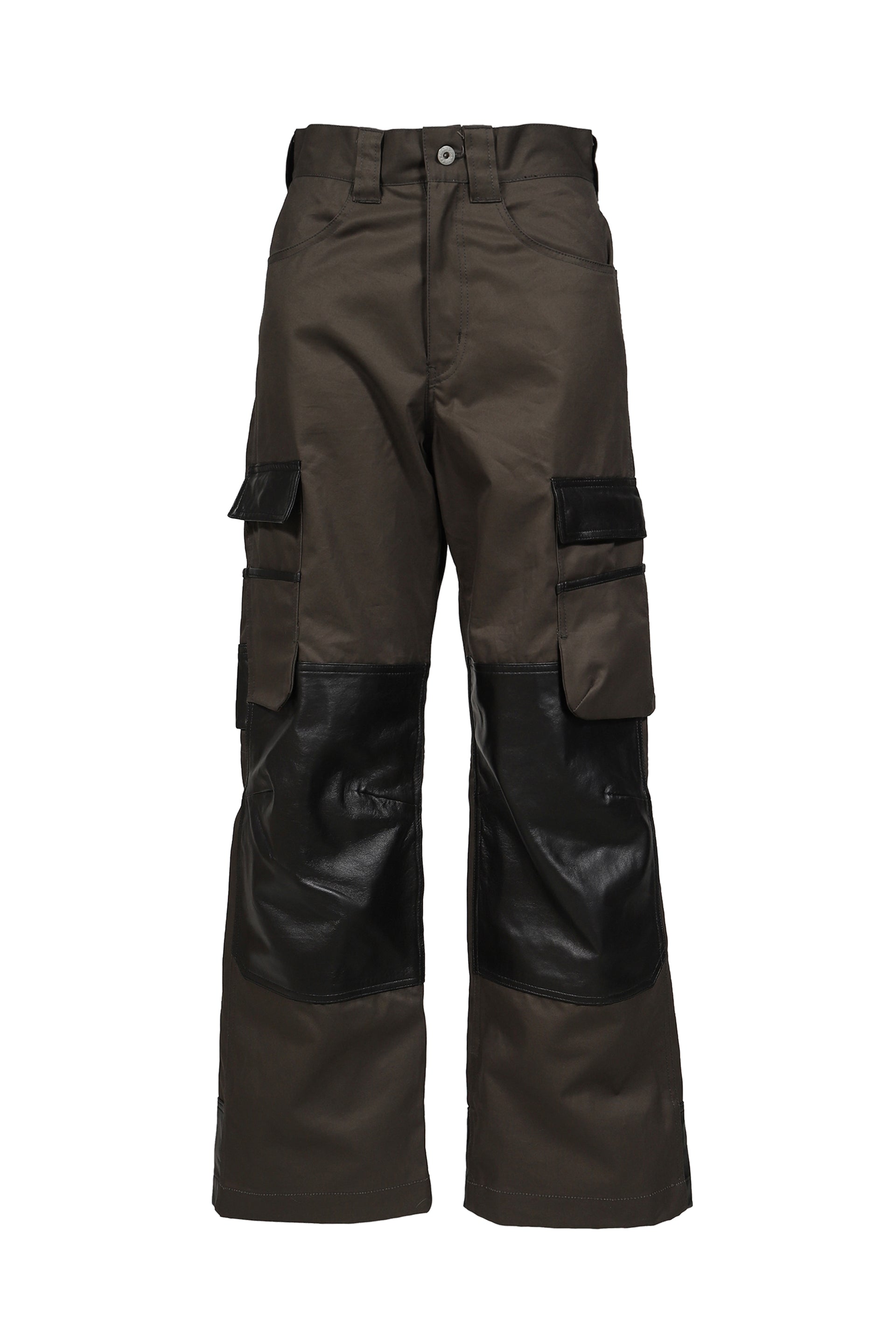 DECKARD COTTON GABARDINE X LEATHER COMBINATION PAINTER / CHA