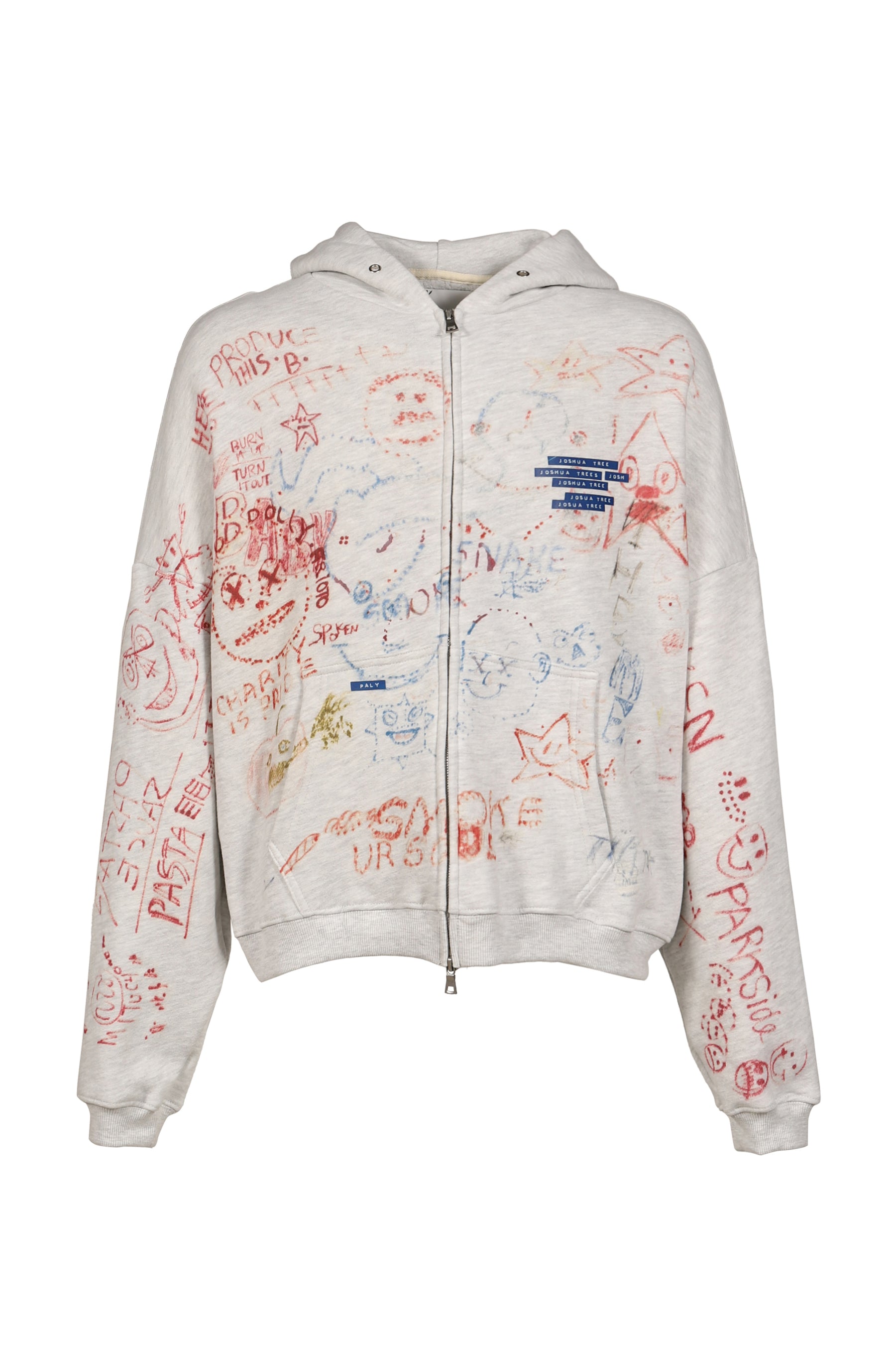 JOSHUA TREE DOUBLE ZIP HOODED SWEATSHIRT / CRM / MULTI