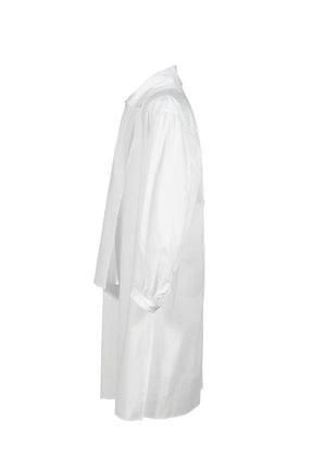 COTTON FRINGE GATHER SHIRT / O.WHT