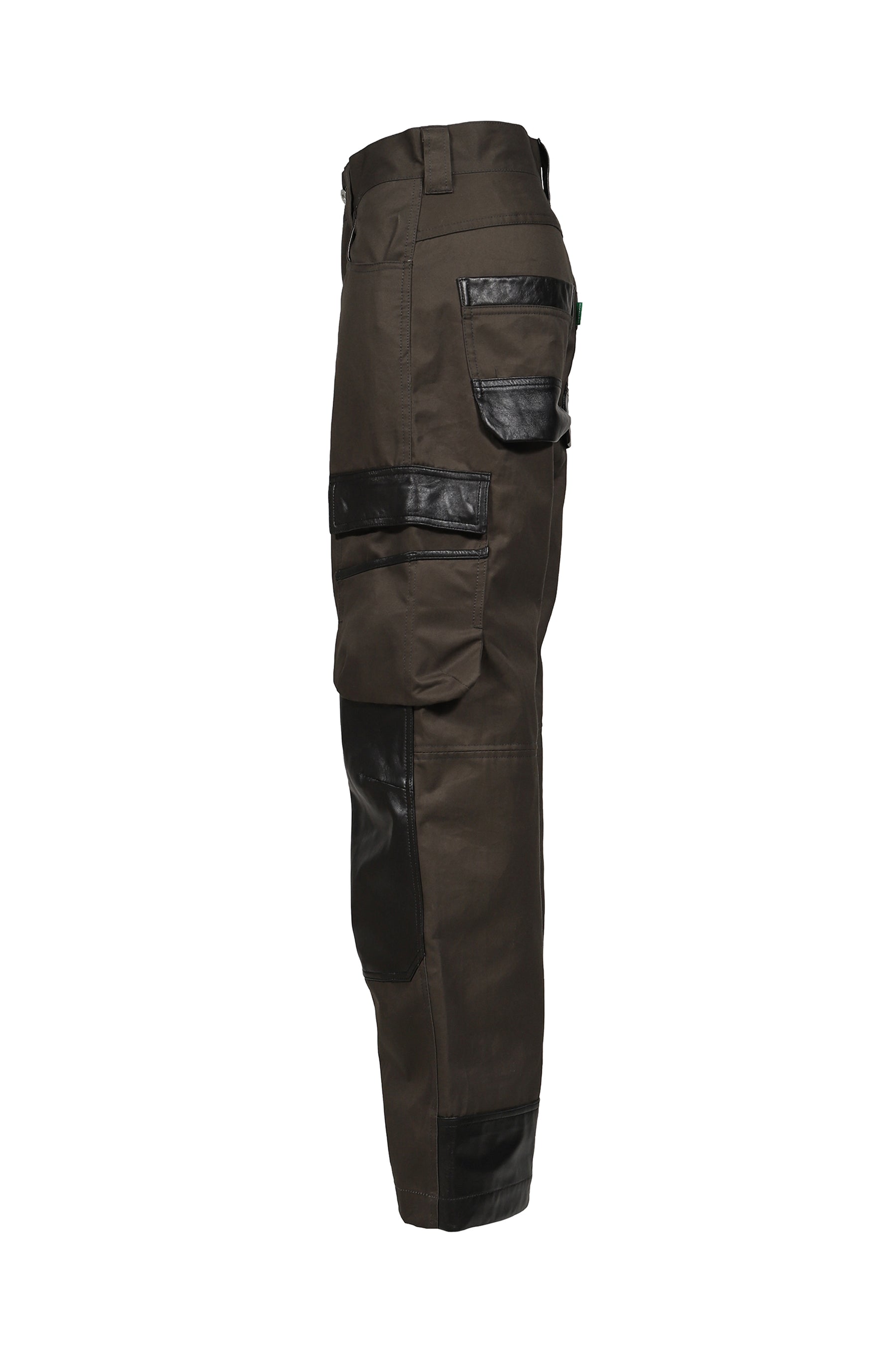 DECKARD COTTON GABARDINE X LEATHER COMBINATION PAINTER / CHA