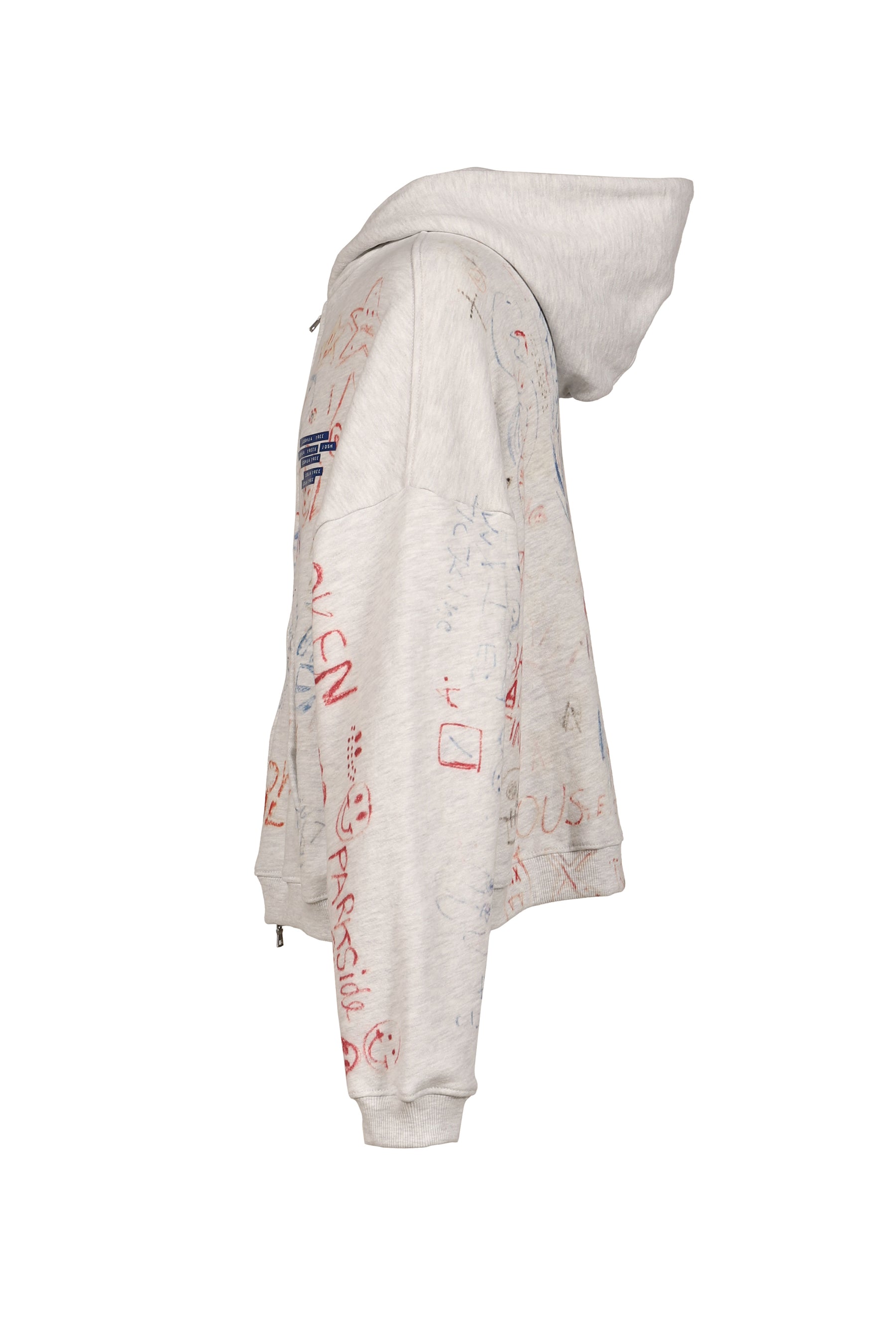 JOSHUA TREE DOUBLE ZIP HOODED SWEATSHIRT / CRM / MULTI