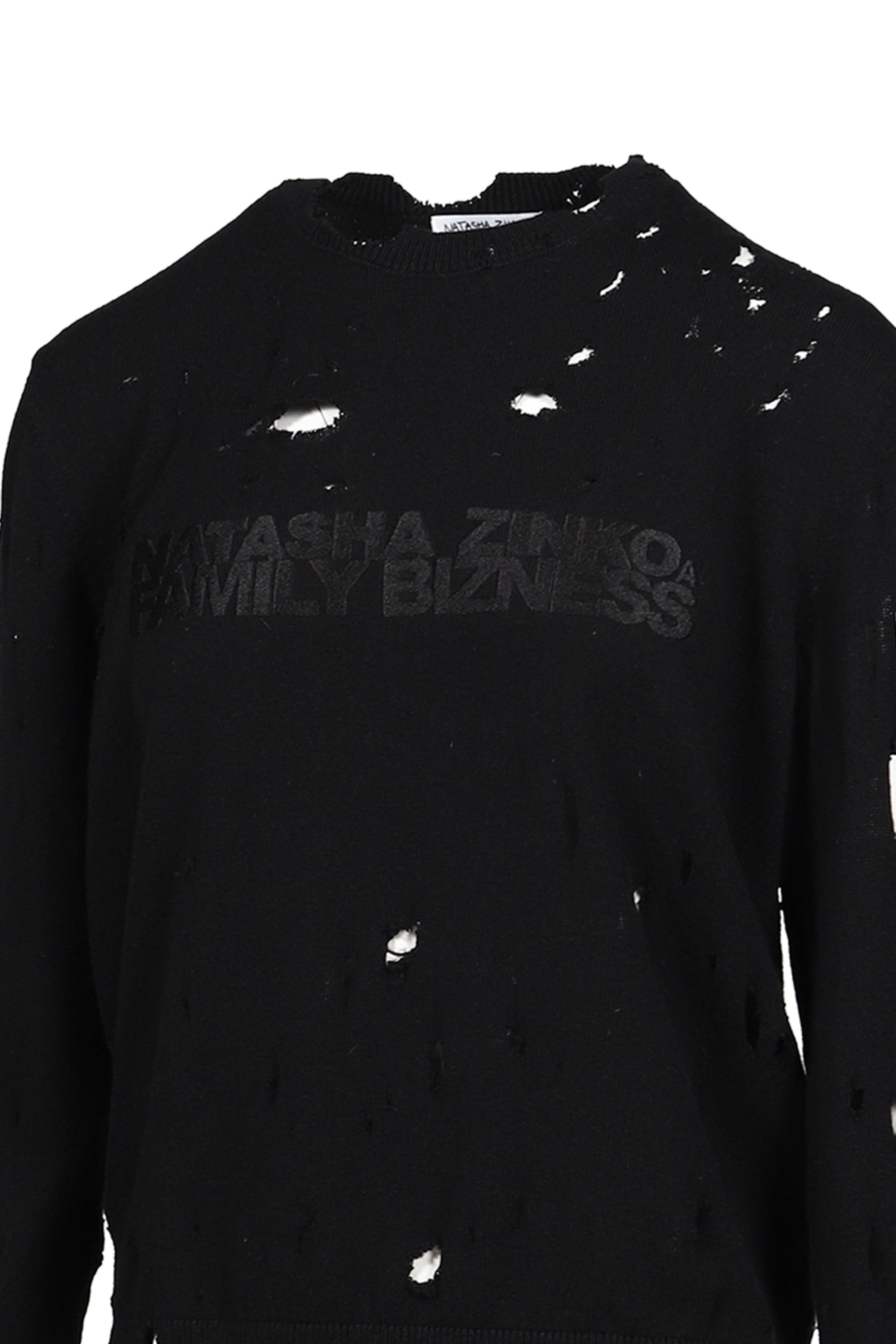 DISTRESSED JUMPER / BLK