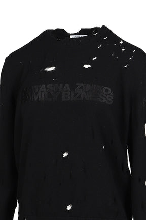 DISTRESSED JUMPER / BLK