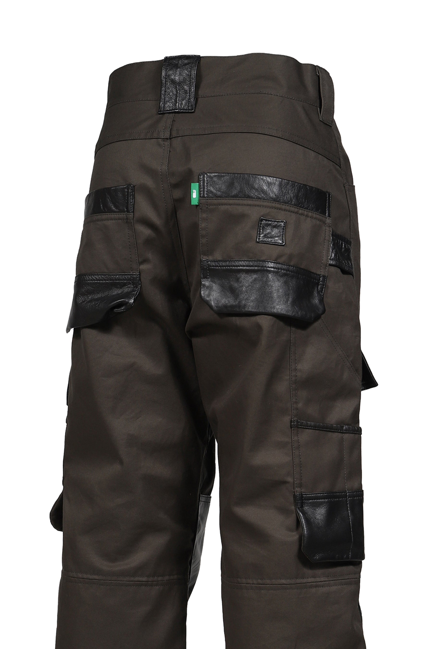 DECKARD COTTON GABARDINE X LEATHER COMBINATION PAINTER / CHA
