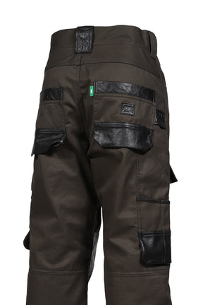DECKARD COTTON GABARDINE X LEATHER COMBINATION PAINTER / CHA