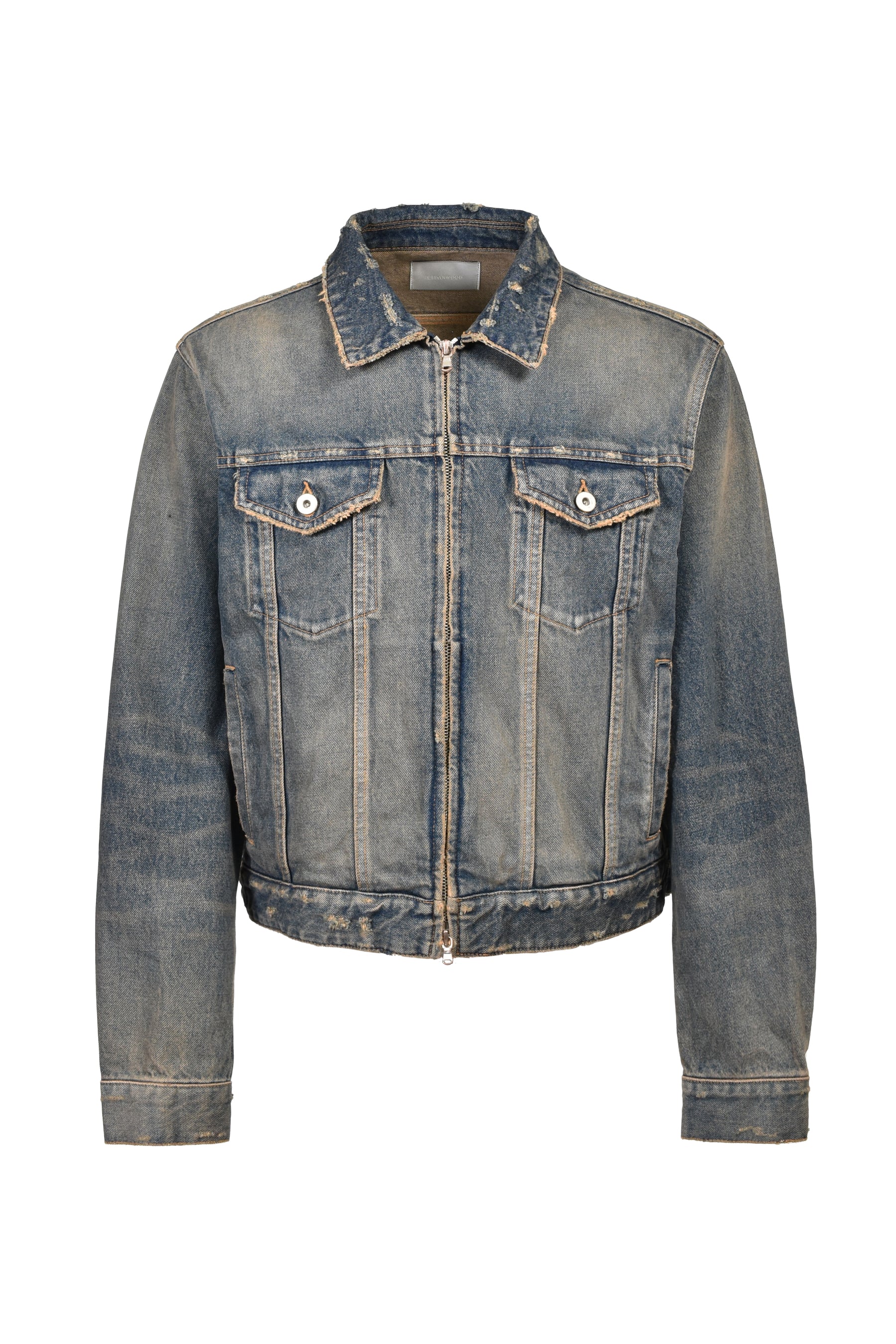 ZIP TRUCKER JACKET / BLU
