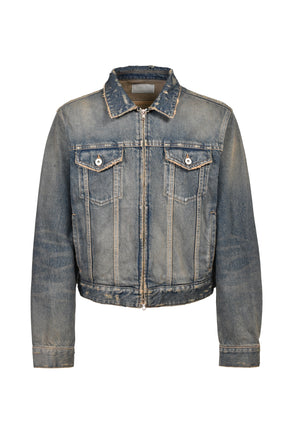 ZIP TRUCKER JACKET / BLU