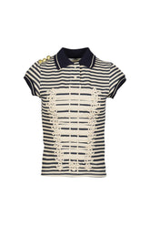 HARBOR STRIPE WOMEN'S TOP / BLK