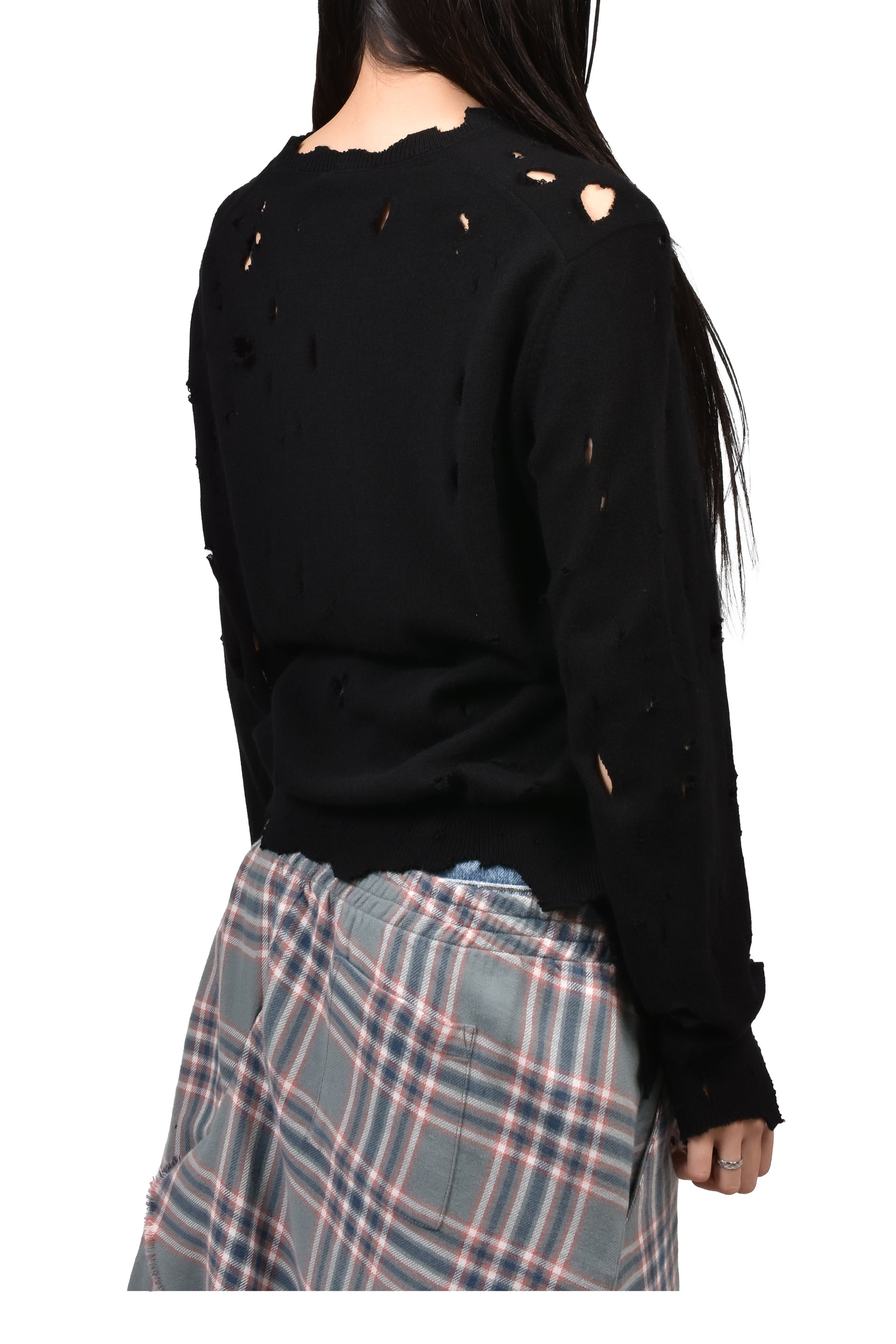 DISTRESSED JUMPER / BLK
