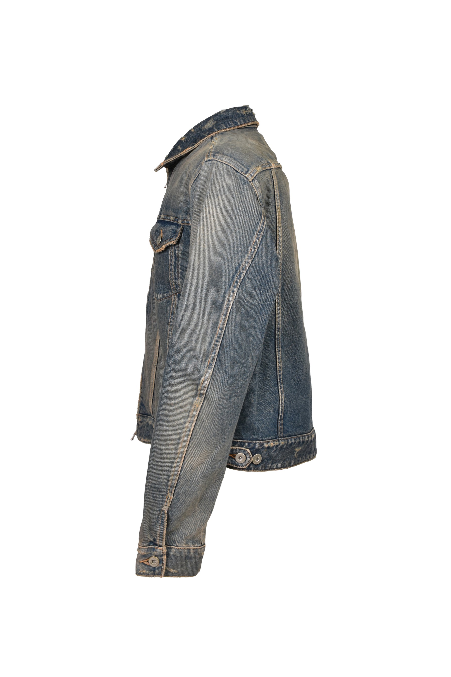 ZIP TRUCKER JACKET / BLU
