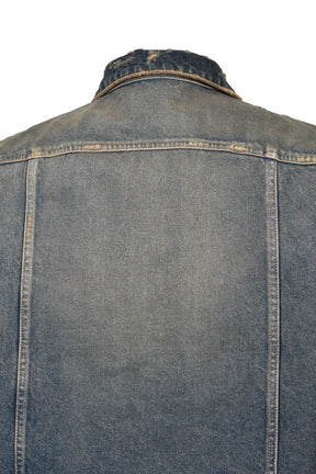 ZIP TRUCKER JACKET / BLU
