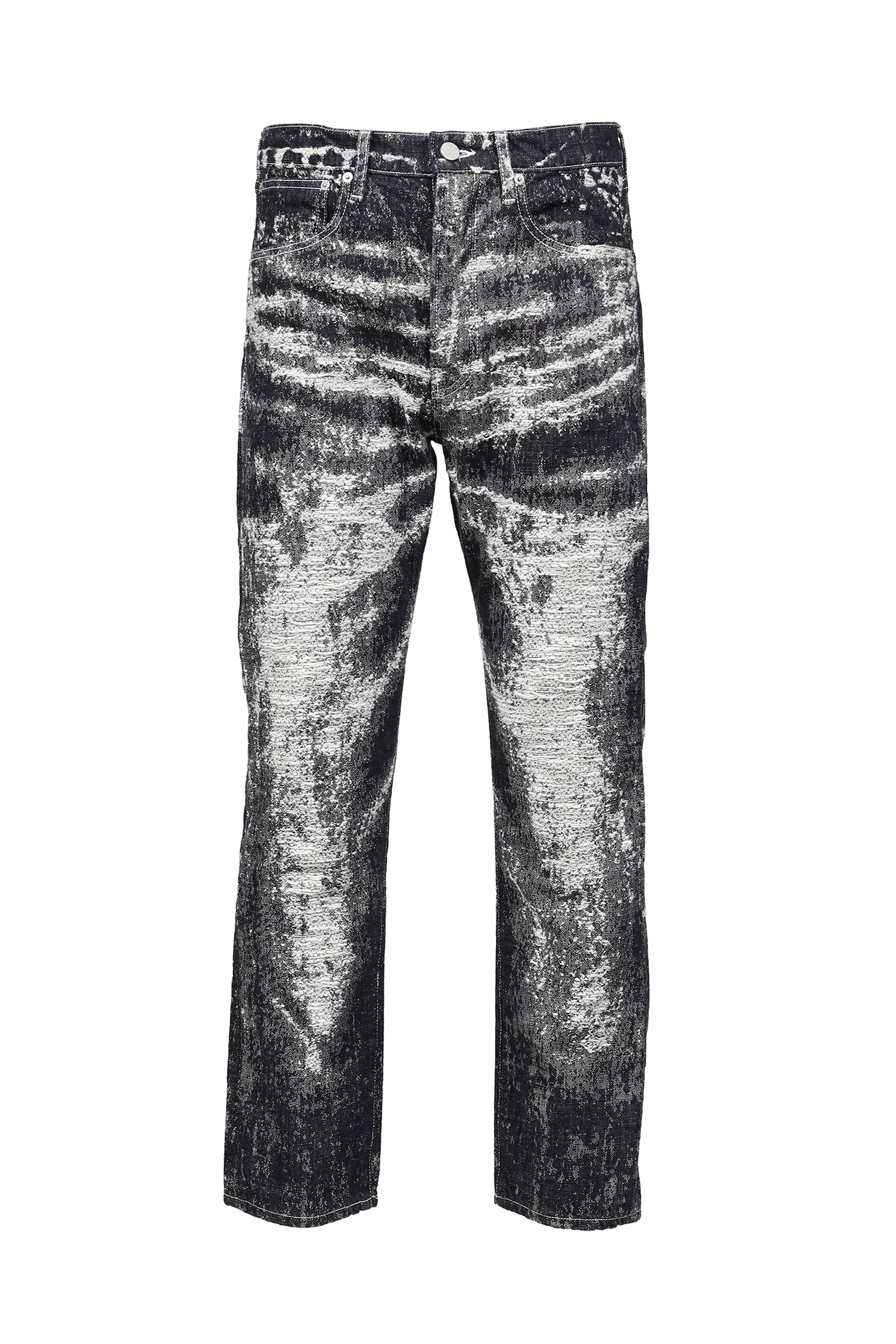 JACQUARD DENIM TIGHT PANTS / ONE WASH