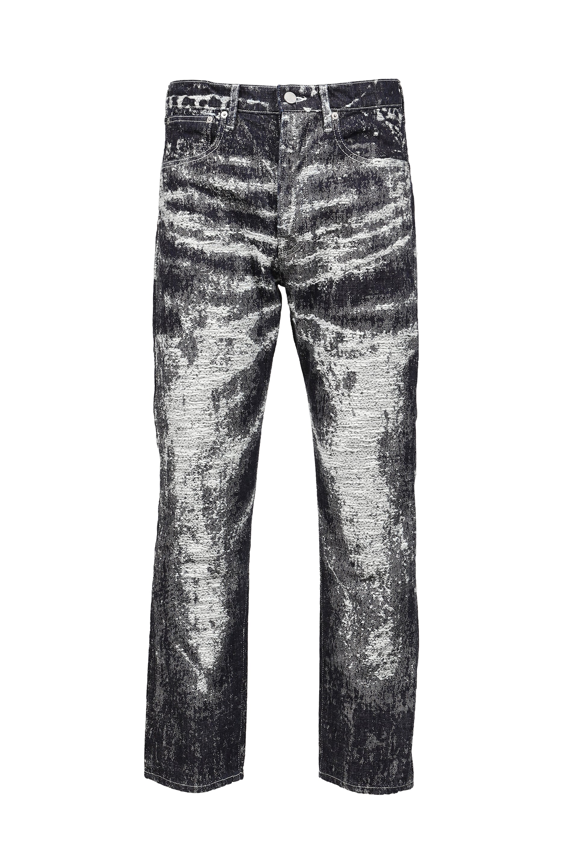 JACQUARD DENIM TIGHT PANTS / ONE WASH