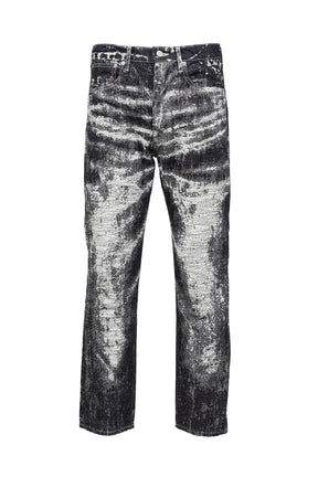 JACQUARD DENIM TIGHT PANTS / ONE WASH