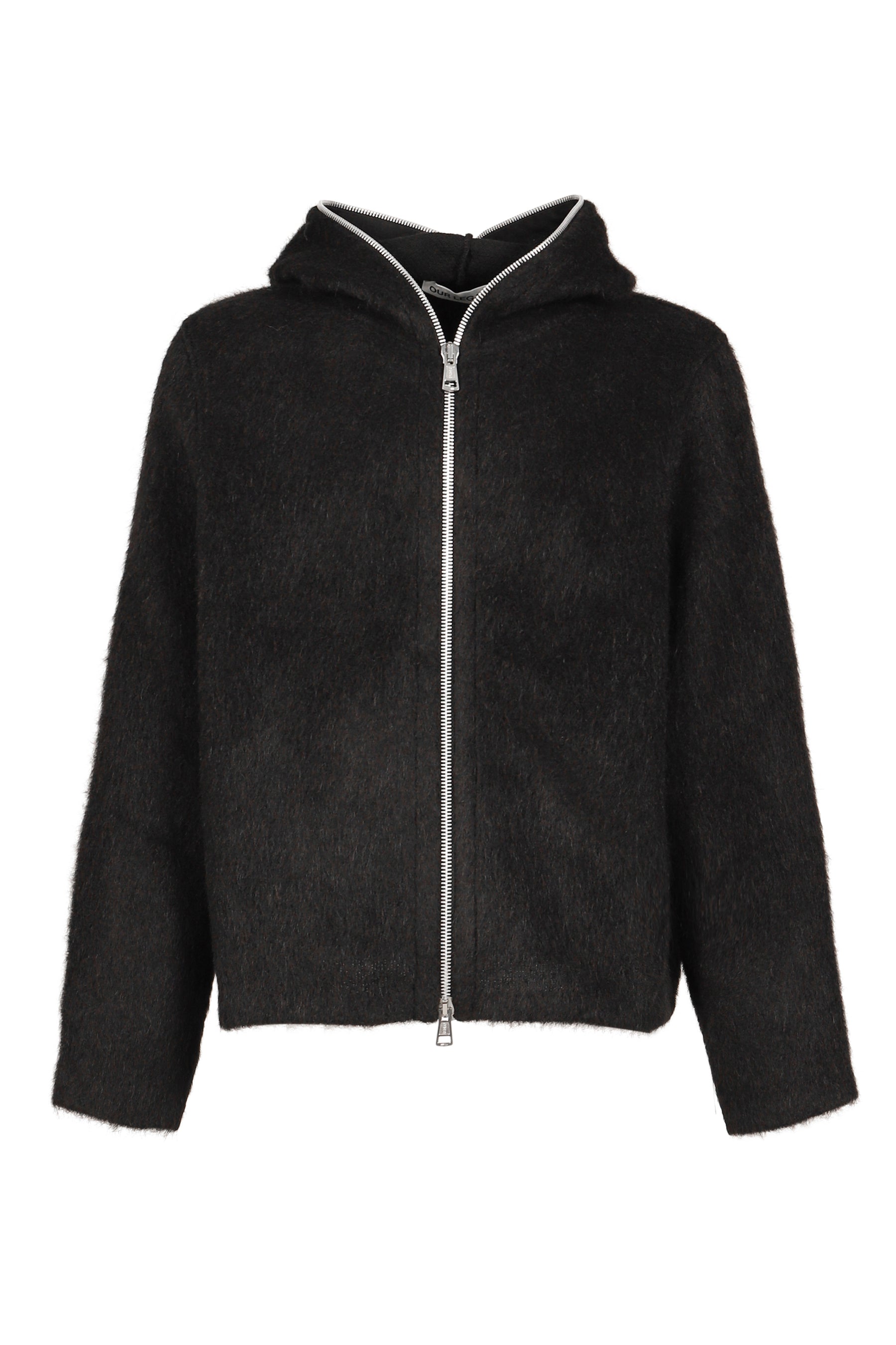 FULL ZIP HOOD / BLK