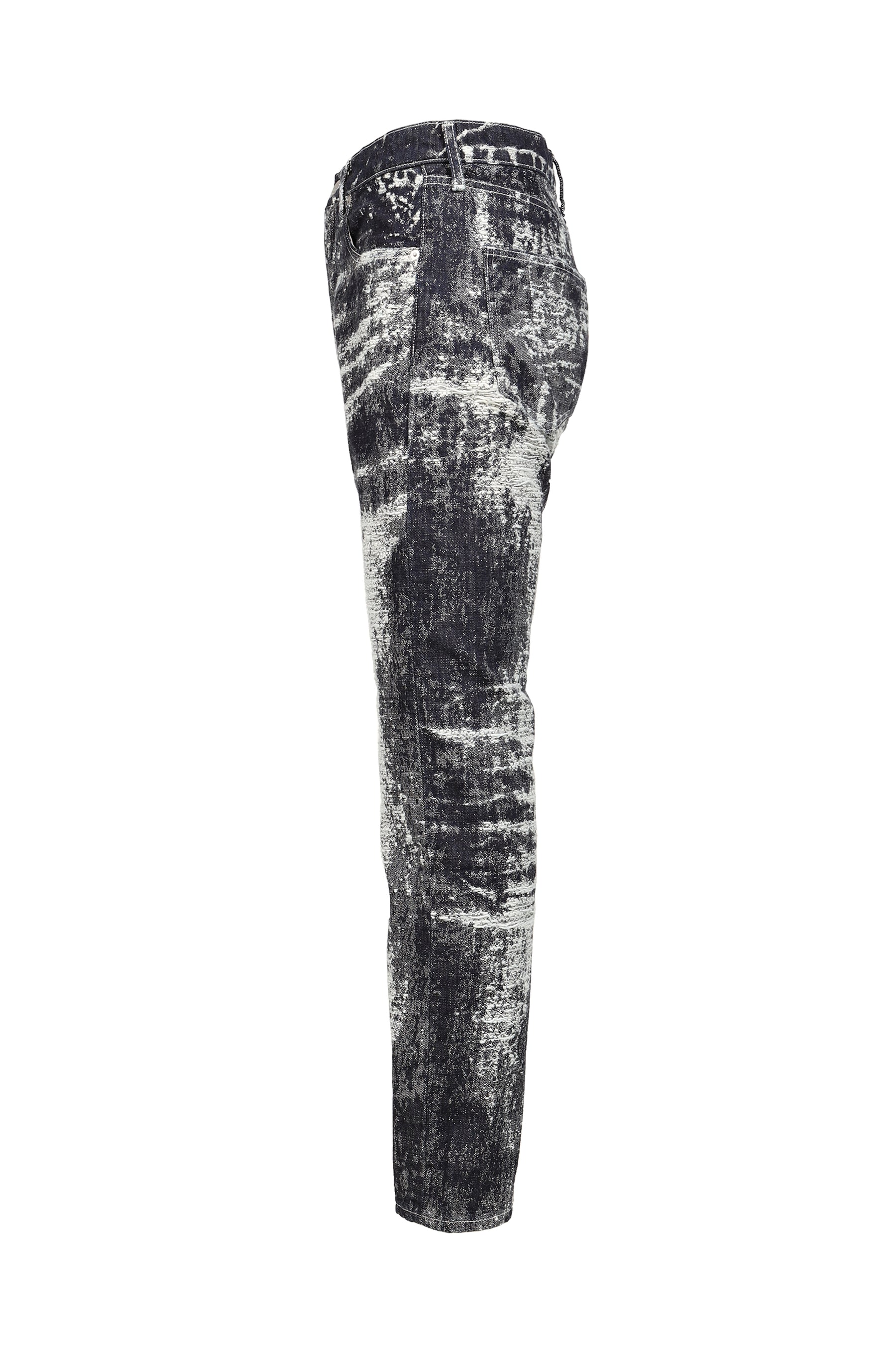 JACQUARD DENIM TIGHT PANTS / ONE WASH
