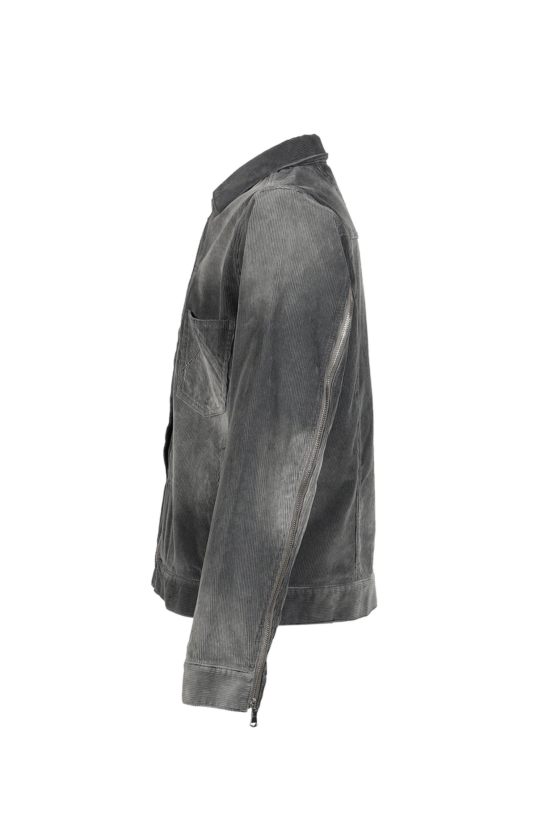 CORDUROY SLIDE JACKET / ASH