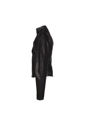 GLAZED CURVED DENIM JACKET / BRW