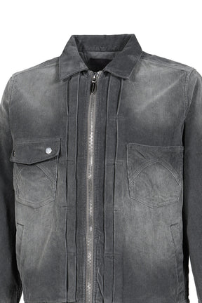 CORDUROY SLIDE JACKET / ASH