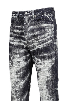 JACQUARD DENIM TIGHT PANTS / ONE WASH