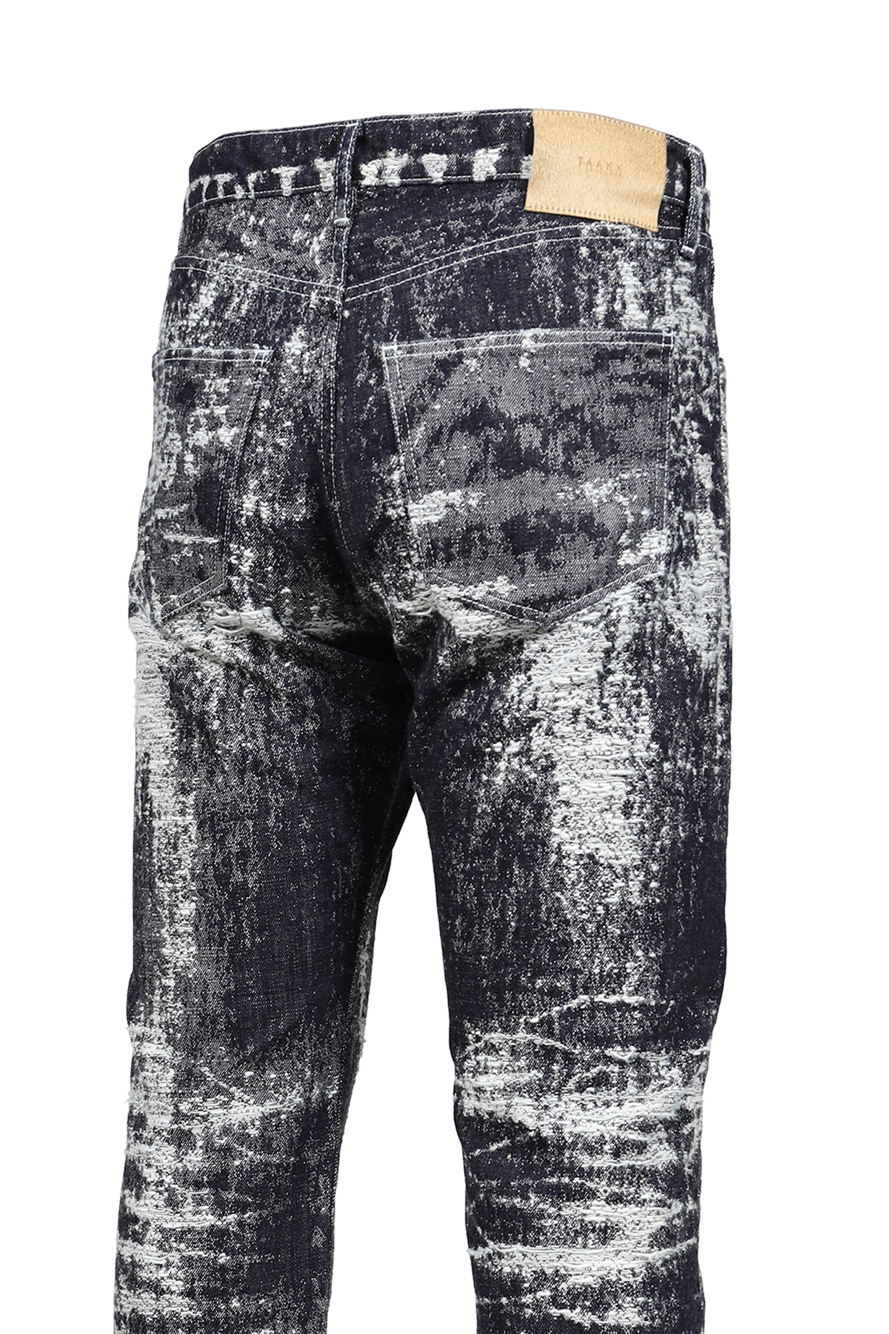 JACQUARD DENIM TIGHT PANTS / ONE WASH
