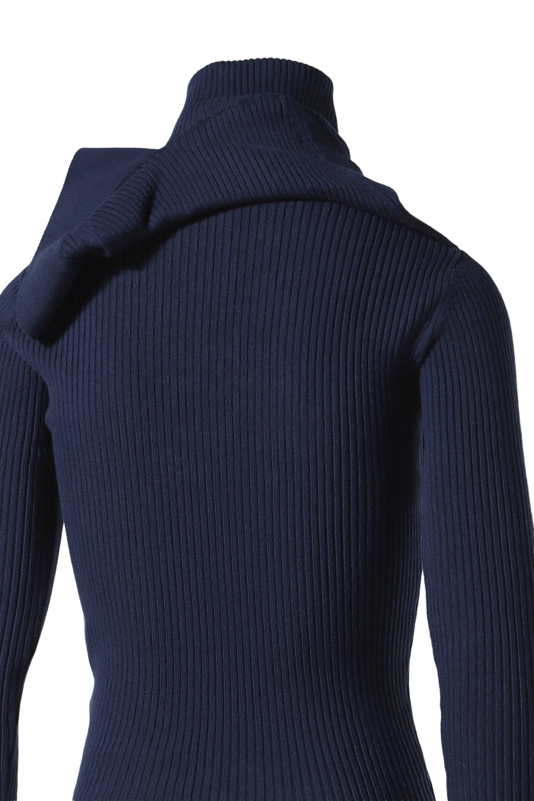 PINCHED SHOULDER FITTED PULLOVER / NAVY