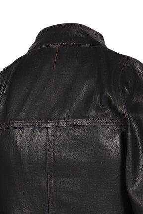 GLAZED CURVED DENIM JACKET / BRW