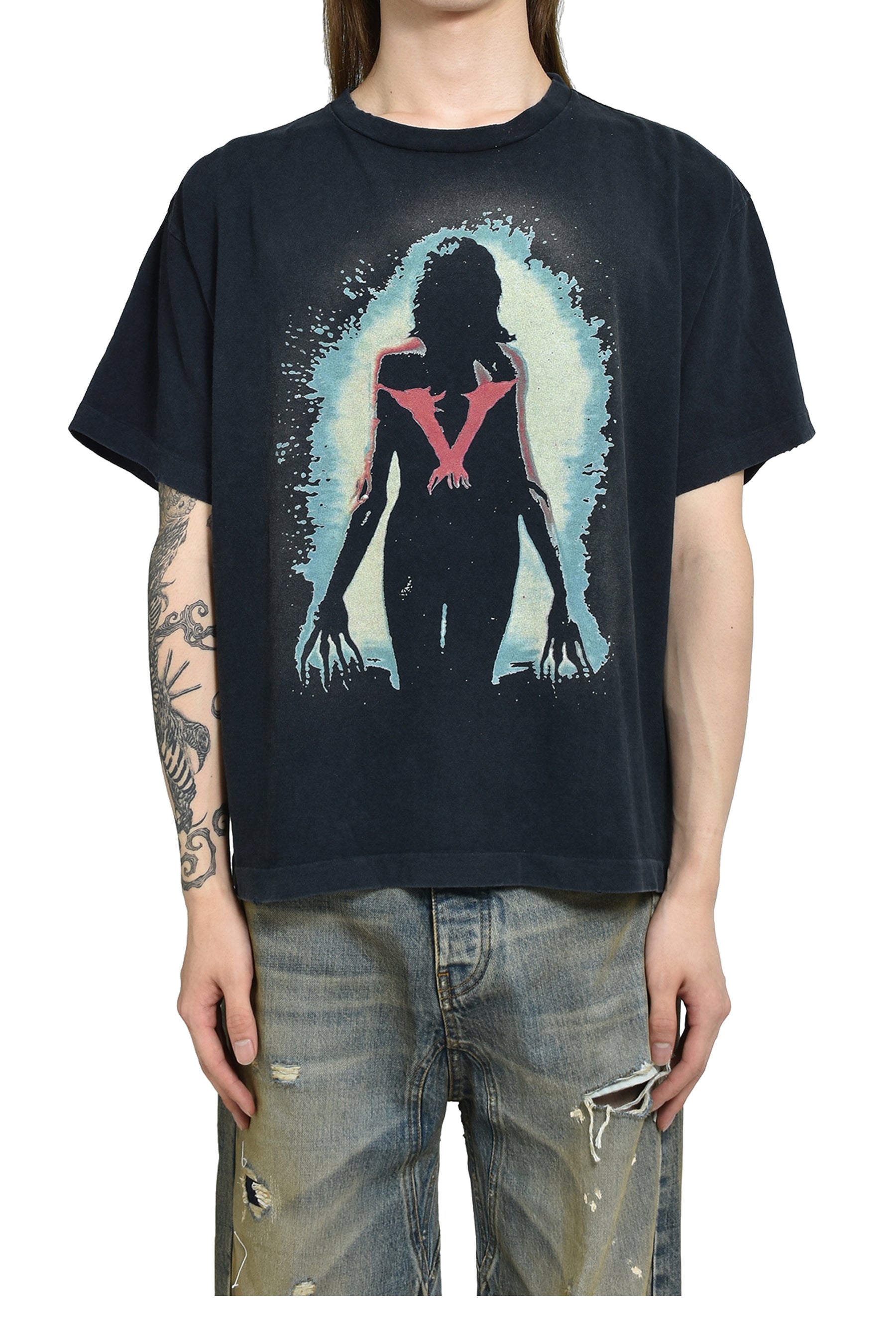 JUN/NAKAYAMA ジュン ナカヤマ FW25 V T-SHIRTS / BLK - NUBIAN ヌビアン