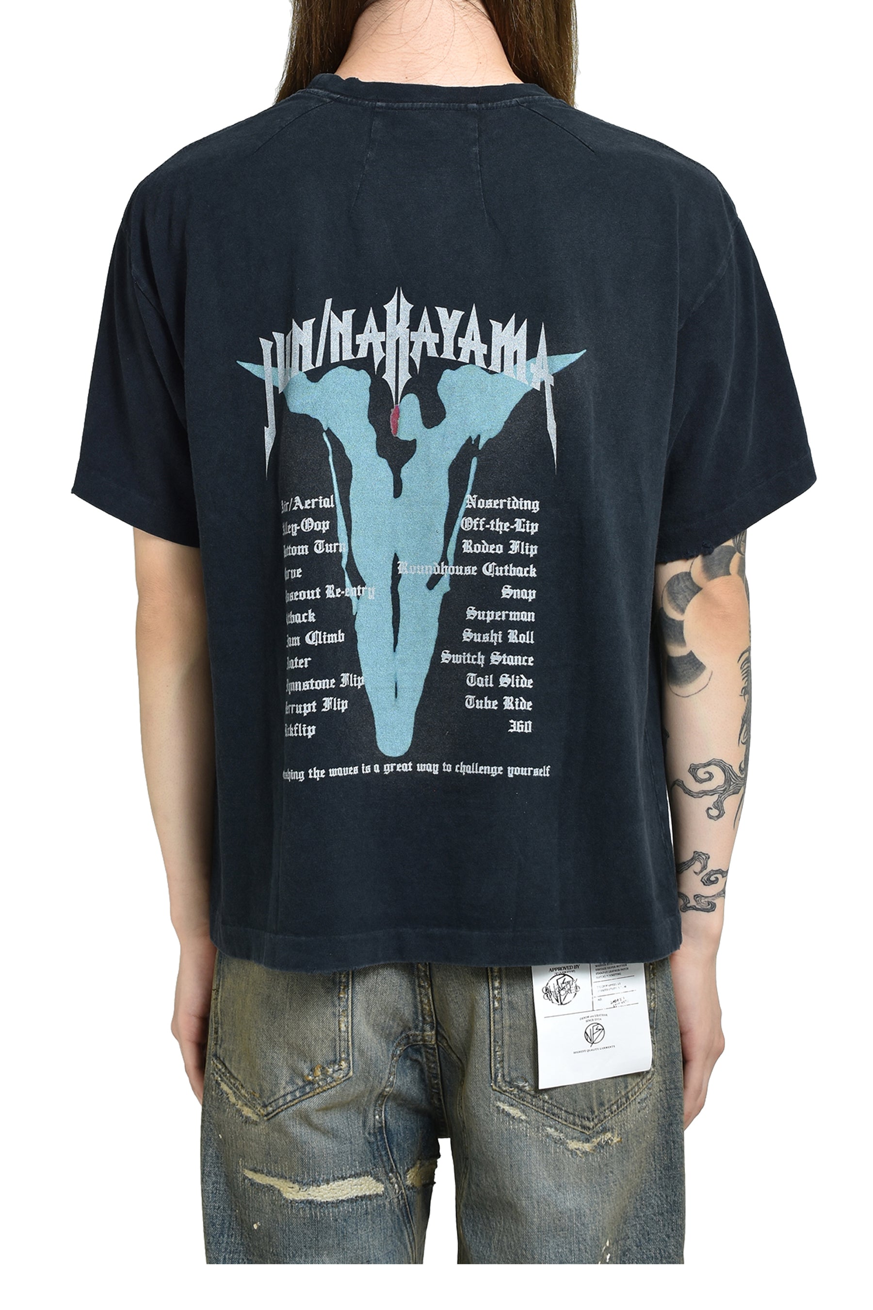 JUN/NAKAYAMA ジュン ナカヤマ FW25 V T-SHIRTS / BLK - NUBIAN ヌビアン