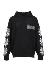 ONE DOLLAR BILL'' KNIT HOODIE / BLK