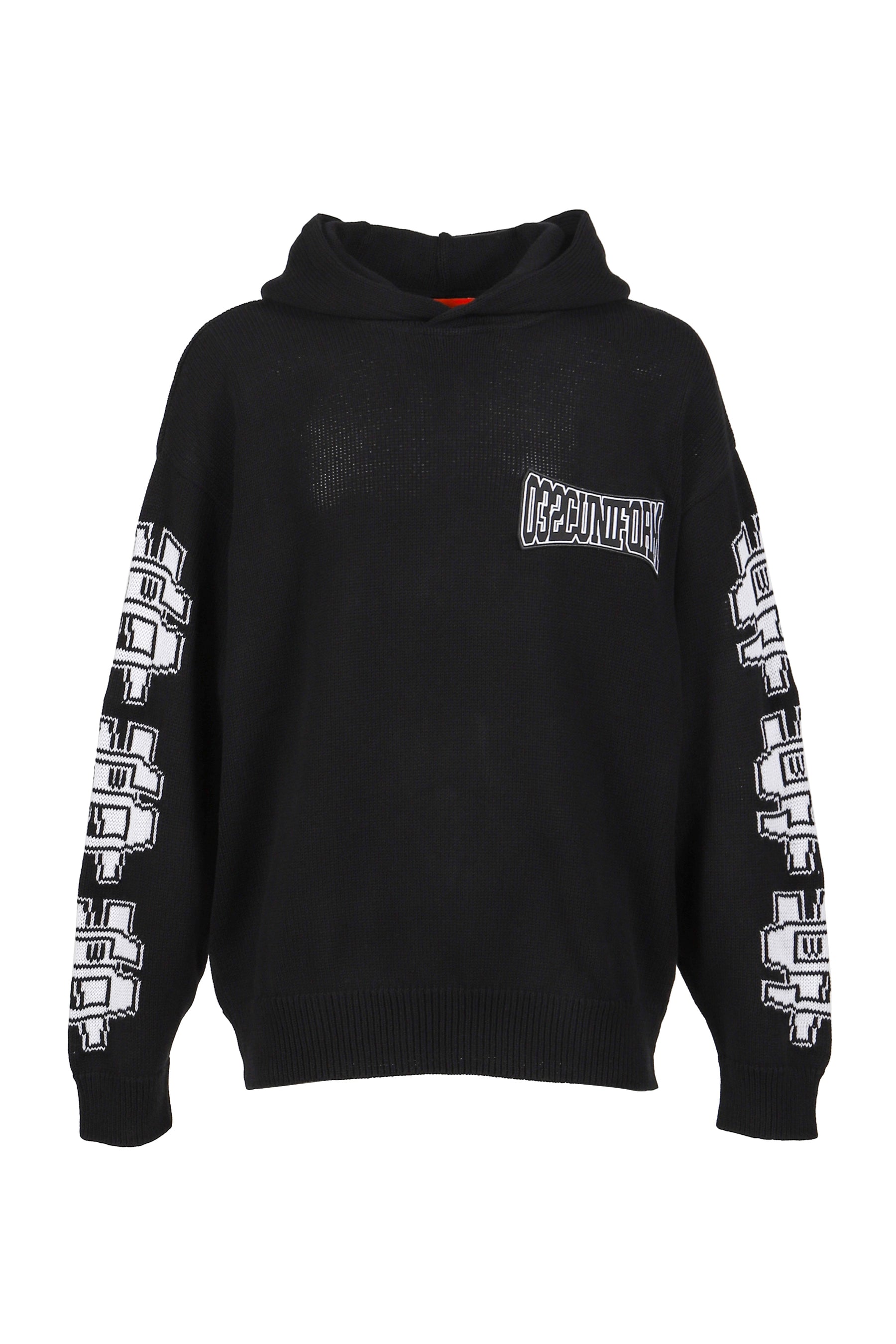 ONE DOLLAR BILL'' KNIT HOODIE / BLK