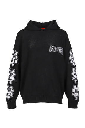 ONE DOLLAR BILL'' KNIT HOODIE / BLK