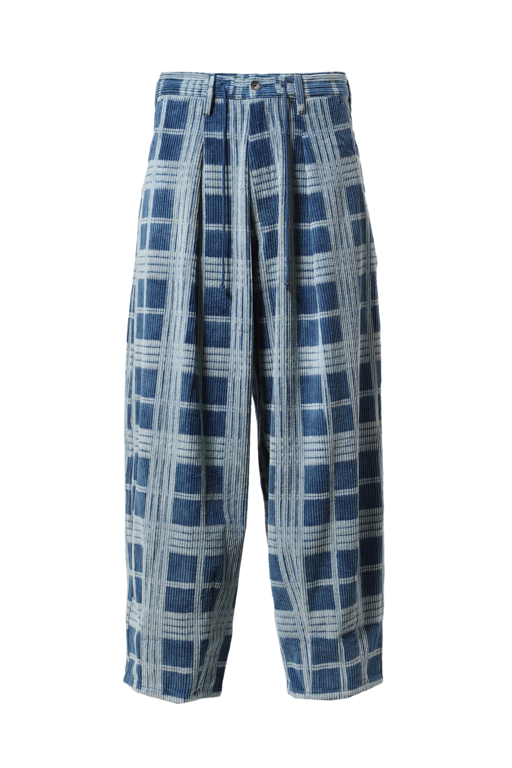 STORY mfg. ストーリーエムエフジー SS24 LUSH PANTS / INDIGO CHECK