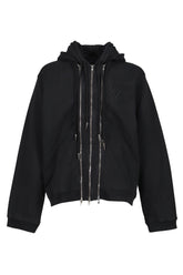 THREE ZIP HOODIE BLACK / BLK 