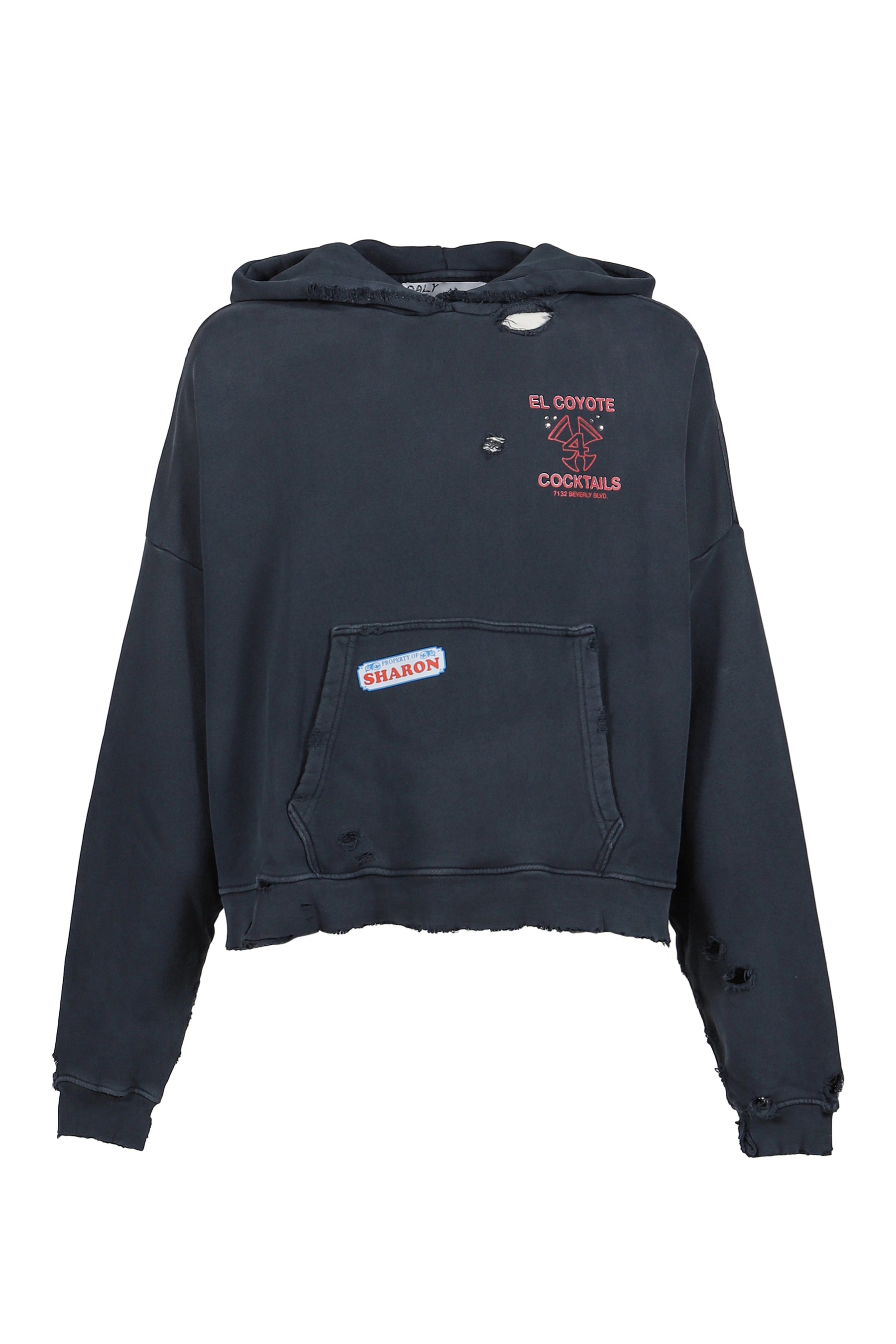 VALLEY OF DOLLS HOODED SWEATSHIRT / VTG BLK