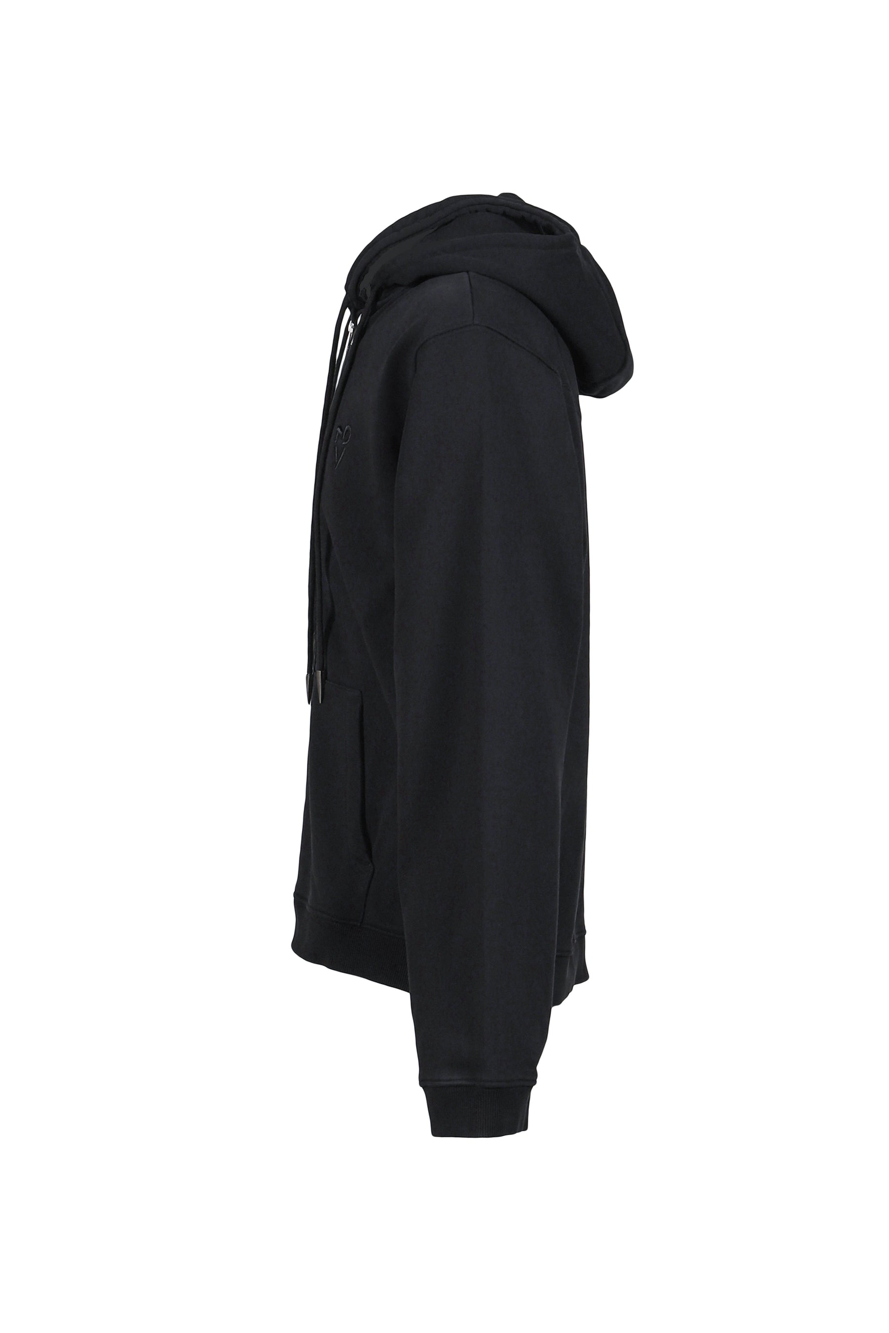 THREE ZIP HOODIE BLACK / BLK 