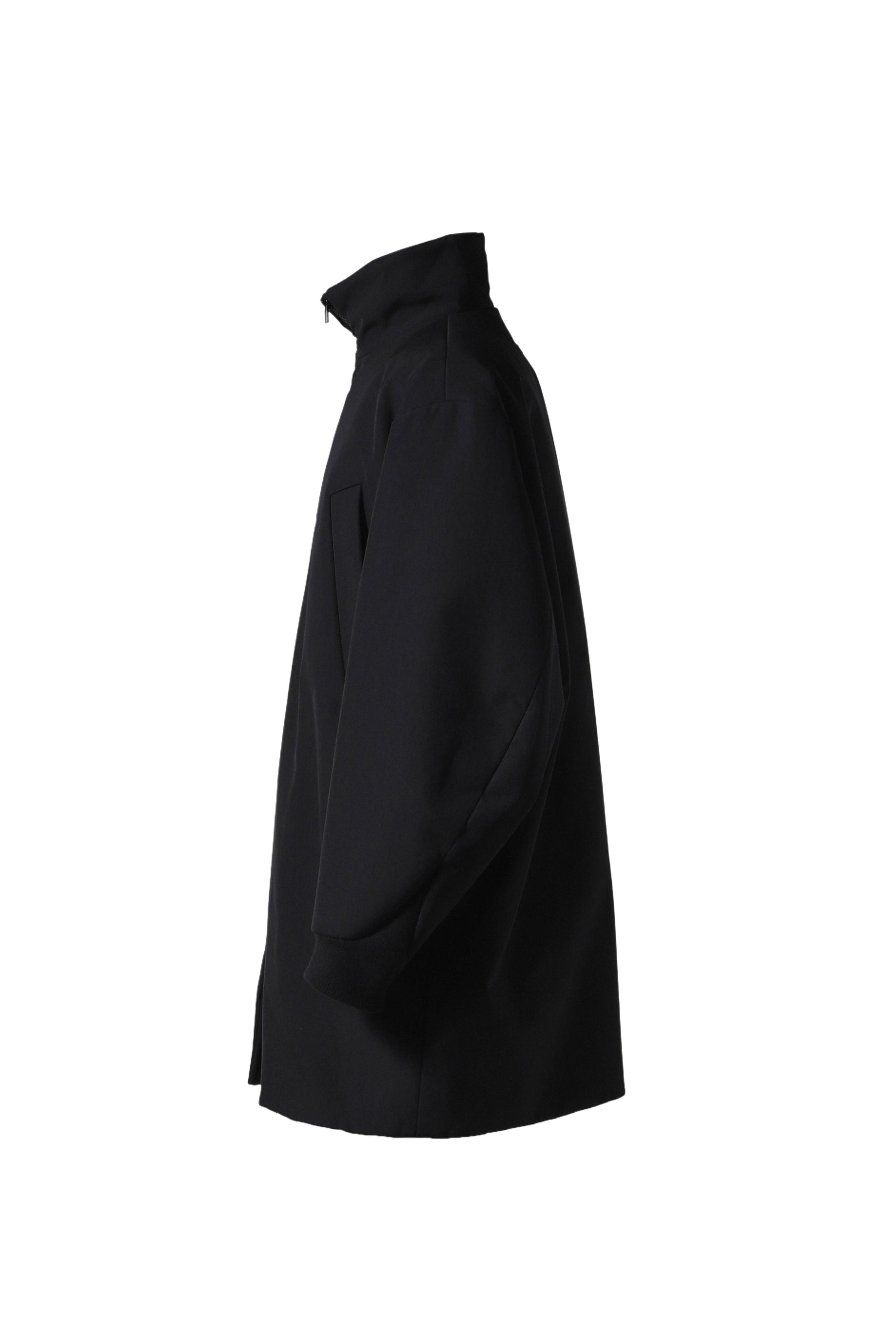 FILLED CAR COAT / BLK